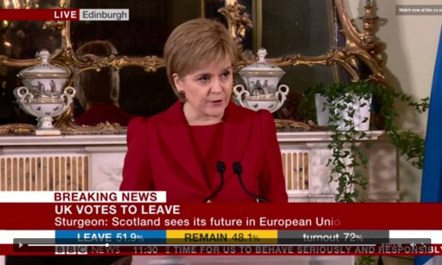 Brexit: Βόμβα στα θεμέλια της Βρετανίας - Νέο δημοψήφισμα για την ανεξαρτητοποίηση της Σκωτίας (Vid)