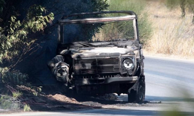 Γουδί: Ανάληψη ευθύνης για καμένο στρατιωτικό τζιπ