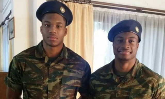 Oι Αντετοκούμπο στο στρατό - Παρουσιάστηκαν στον Αυλώνα (pics&vid)