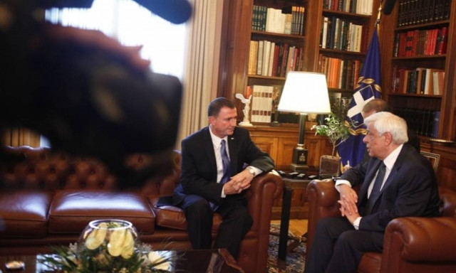 Συνάντηση Παυλόπουλου με τον Πρόεδρο της Knesset του Ισραήλ