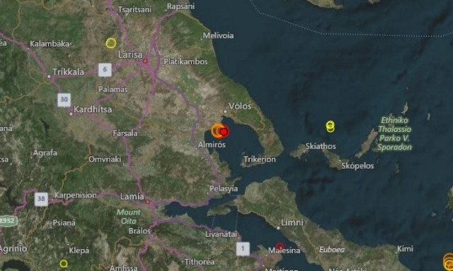 Σεισμός ταρακούνησε τα ξημερώματα το Βόλο
