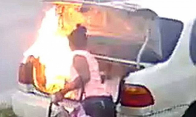 Ήθελε να πάρει εκδίκηση από τον πρώην της αλλά έκαψε λάθος αυτοκίνητο! (vid)