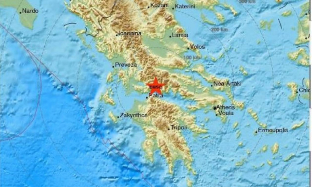 Σεισμός βόρεια της Πάτρας