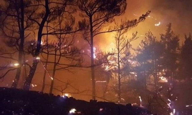 Σε ύφεση η πυρκαγιά στην Άνδρο