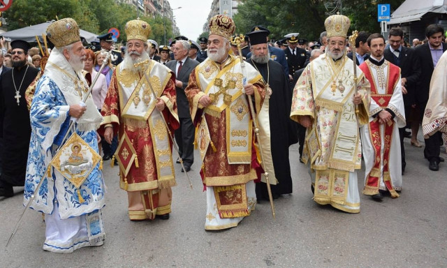 Λιτανεία της εικόνας του Αγίου Δημητρίου στην Θεσσαλονίκη (video)