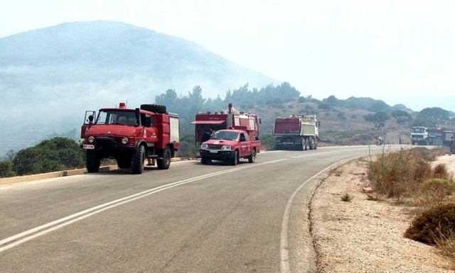 Χίος: Φωτιά στα Καρδάμυλα μετά από στρατιωτική άσκηση