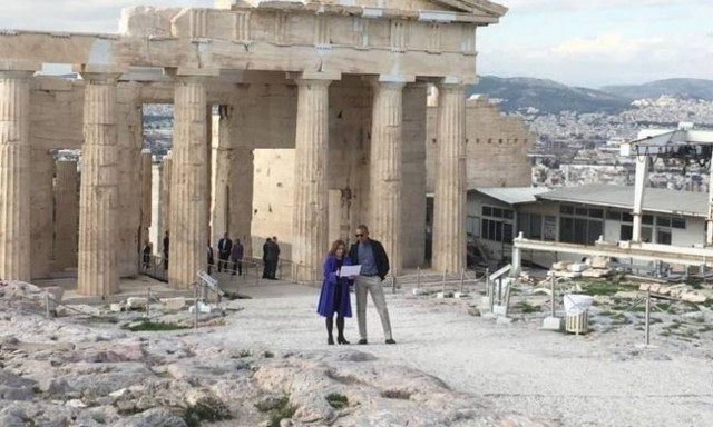 Obama visit: US President at the Acropolis Museum
