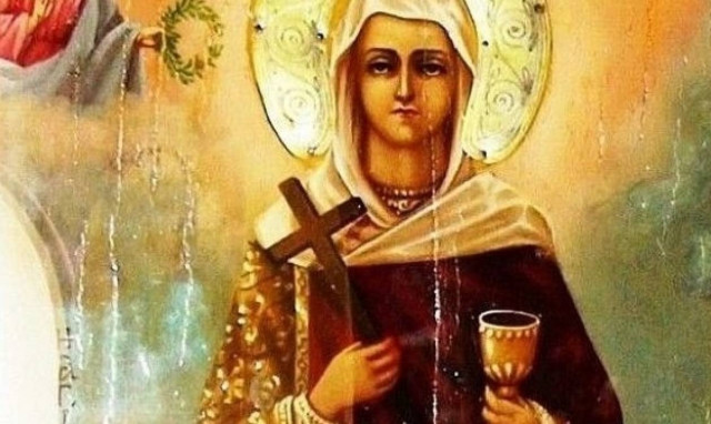 Γιατί η Αγία Βαρβάρα απεικονίζεται με ένα ποτήρι στο χέρι;