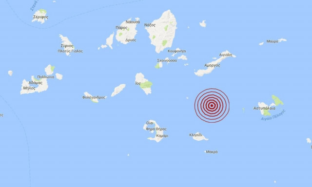 Σεισμός μεταξύ Σαντορίνης και Αστυπάλαιας