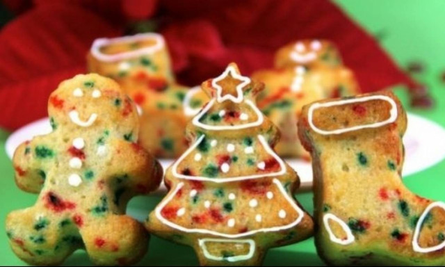 Χριστουγεννιάτικα funfetti cupkakes