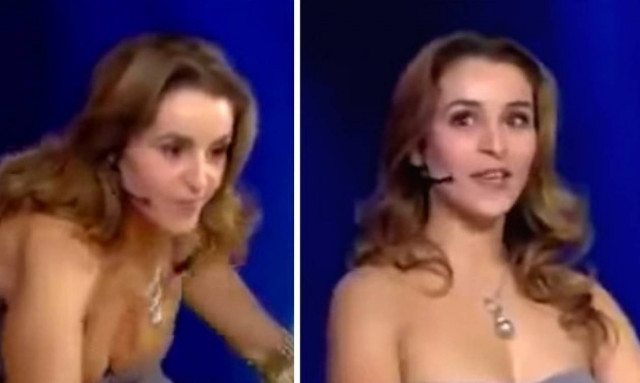 Χαμός στον «Τροχό της Τύχης»: Παίκτρια αποκάλυψε το στήθος της στον αέρα (video)