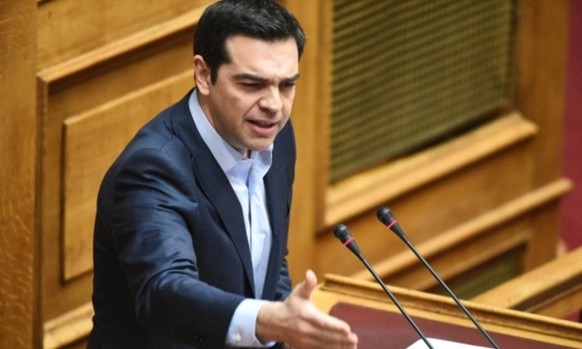 Tsipras calls on ND leader to submit motion of censure to prove the government is united