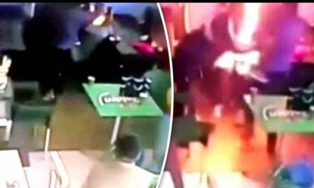 Βίντεο σοκ: Πυρπόλησε την σύζυγο του μπροστά στα μάτια των παιδιών τους