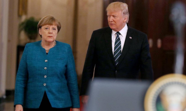 Ο Τραμπ στέλνει το λογαριασμό στη Μέρκελ: Δώσε μου 300 δισ. δολάρια (Pics+Vids)