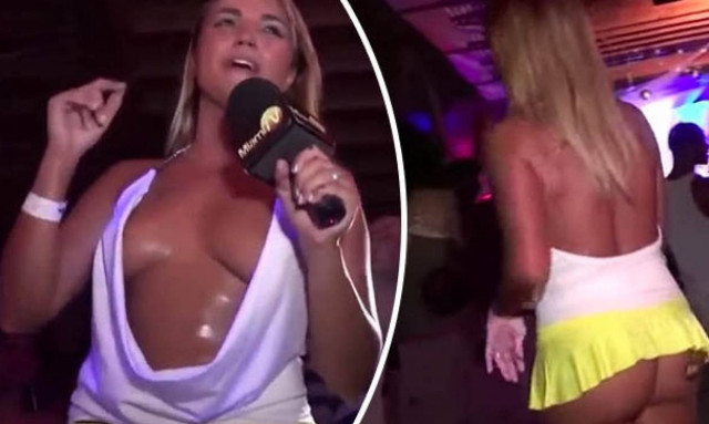 Η παρουσιάστρια χωρίς εσώρουχα «ξαναχτύπησε»: Βγήκε για ρεπορτάζ με τα οπίσθια έξω! (video)