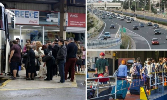 Εγκαταλείπουν την πρωτεύουσα οι Αθηναίοι – Χαμός σε λιμάνια, ΚΤΕΛ, αεροδρόμιο και εθνικές οδούς