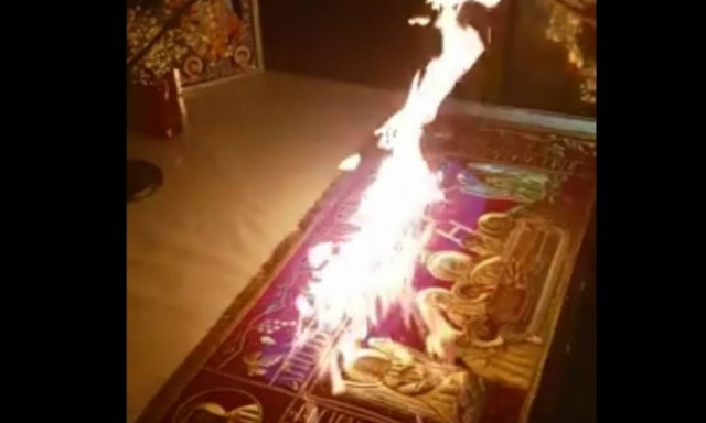 Ιερέας έβαλε φωτιά στην Αγία Τράπεζα (vid)