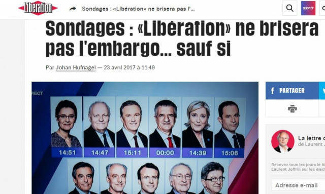 Εκλογές Γαλλία 2017: Βολές από τη Liberation για τη διαρροή αποτελεσμάτων