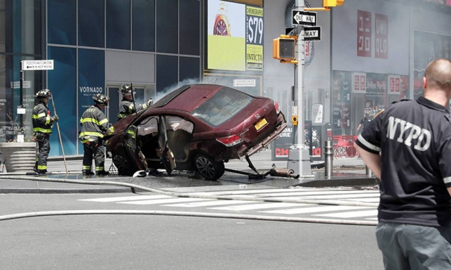 One dead after car plows into pedestrians at New York’s Times Square
