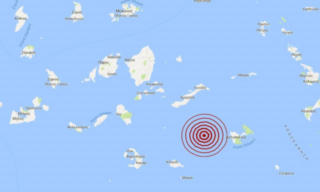 Σεισμός κοντά στην Αστυπάλαια