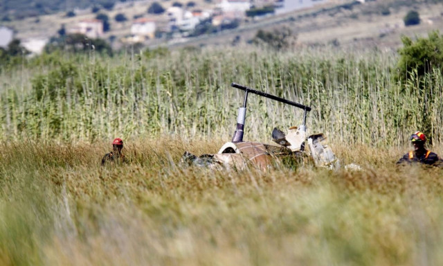 Πτώση ελικοπτέρου Σχοινιάς: Σταθερή η κατάσταση του τραυματία