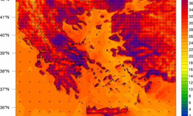Καιρός - Καύσωνας: Πάνω από την Ελλάδα η αφρικανική «λάβα» - «Φούρνος» η χώρα για 100 ώρες