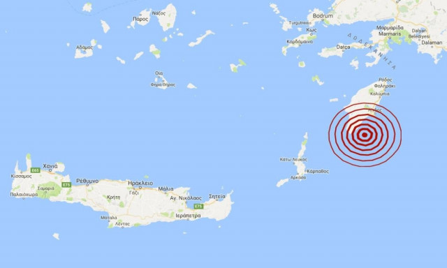 Σεισμός νότια της Ρόδου (pics)
