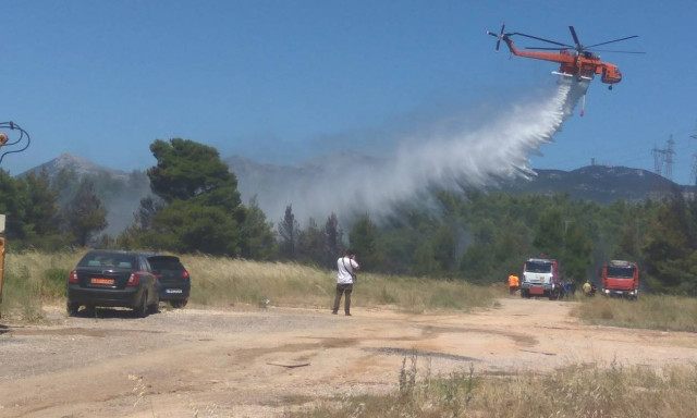 Fire in Kryonery is not threatening residential areas-fire department