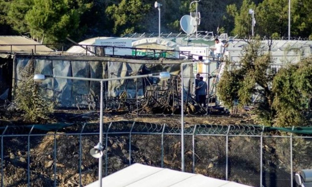 Police quell uprising by African migrants in Moria hotspot