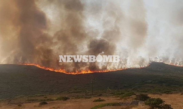 Κύθηρα: Ολονύκτια μάχη με τις φλόγες - Κάηκε ο Μυλοπόταμος - Σε κίνδυνο Καρβουνάδες και Φράτσια