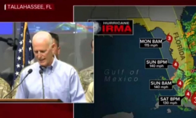 Ανεγκέφαλοι προσπαθούν να σταματήσουν τον κυκλώνα Ίρμα πυροβολώντας στον αέρα