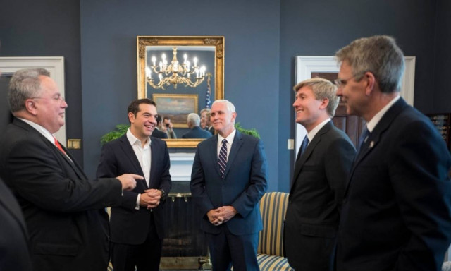 Άμυνα, ενέργεια και εμπορικές συναλλαγές στην ατζέντα της συνάντησης Τσίπρα - Πενς