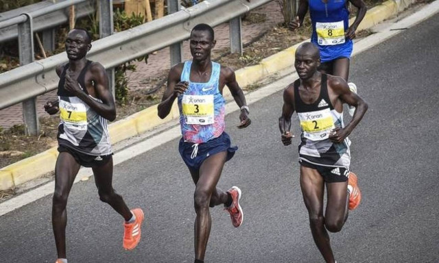 Athens Marathon: Kenya's Samuel Kalalei snaps gold (pics)