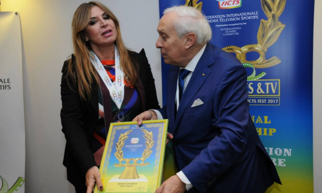 Τιμητική διάκριση - βράβευση της Μίνας Παπαθεοδώρου Βαλυράκη στο 35ο Διεθνές Φεστιβάλ FICTS Μιλάνου