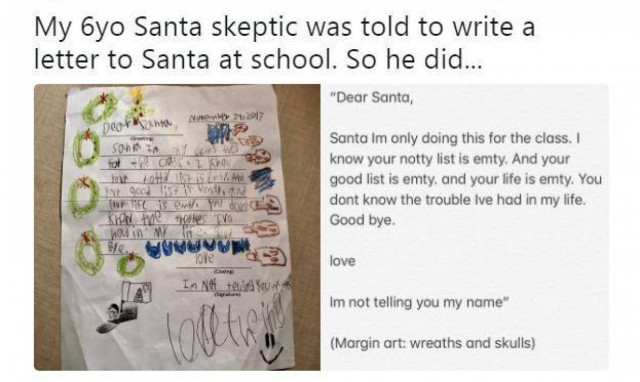 Viral: Αυτό το γράμμα ενός εξάχρονου στον Άι Βασίλη είναι ό,τι πιο ξεκαρδιστικό θα διαβάσετε σήμερα