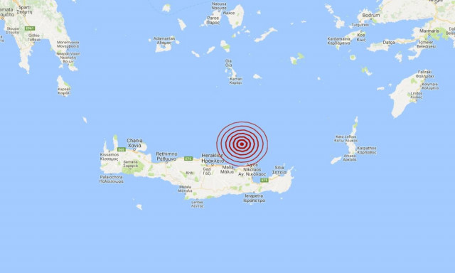 Σεισμός βόρεια της Κρήτης (pics)