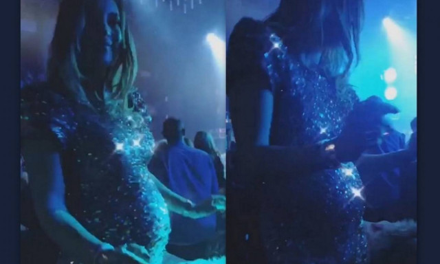 Η εγκυμονούσα Αθηνά Οικονομάκου τα «έσπασε» στα μπουζούκια