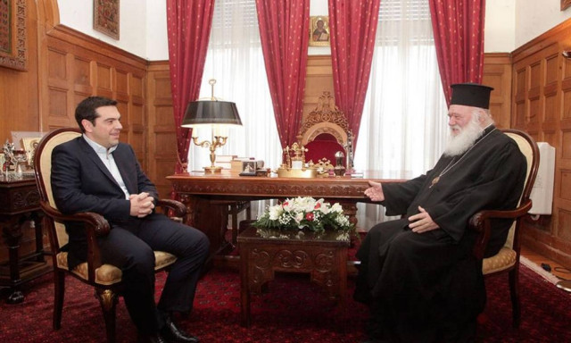 Τσίπρας σε Ιερώνυμο: Επίλυση του Σκοπιανού με εθνική ομοψυχία