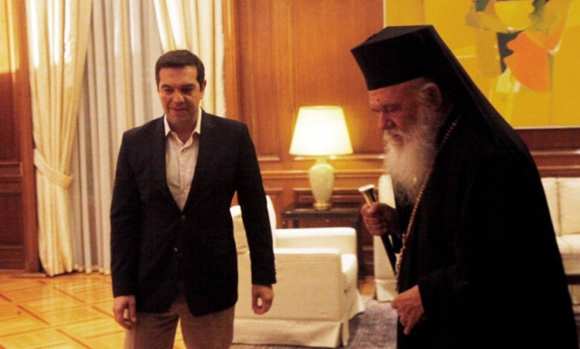 Σκοπιανό: «Αιφνιδιαστική» συνάντηση Τσίπρα-Ιερώνυμου στην Αρχιεπισκοπή