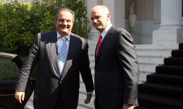 Εύσημα Παπανδρέου σε Καραμανλή για τους χειρισμούς του στο Σκοπιανό