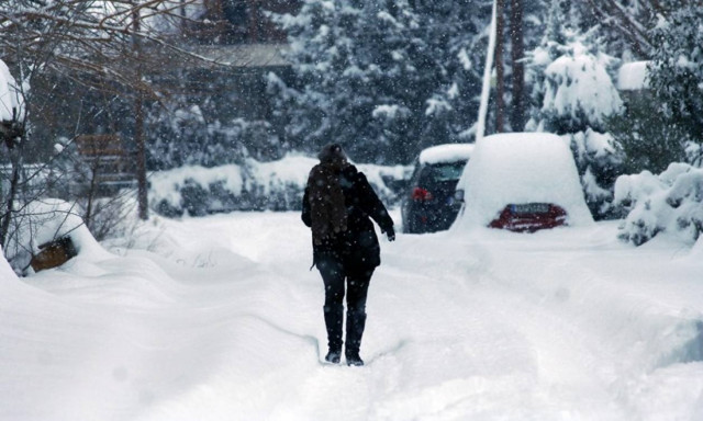 Καιρός: Σφοδρή χιονόπτωση στα ορεινά των Τρικάλων - Πού χρειάζονται αλυσίδες (vid)
