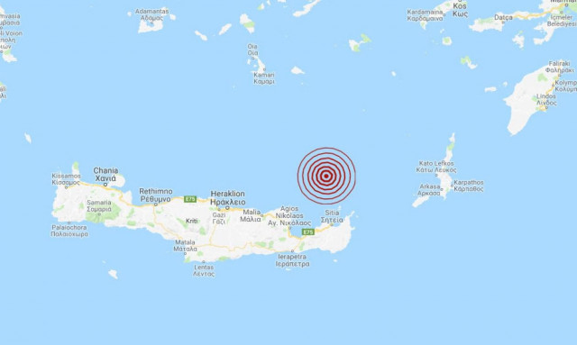 Σεισμός βόρεια της Κρήτης (pics)