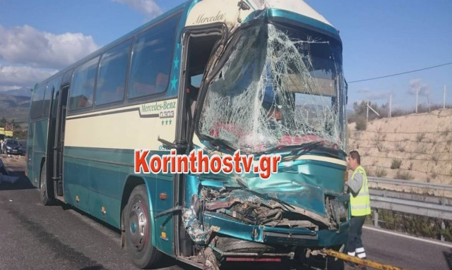 Σοβαρό τροχαίο με λεωφορείο του ΚΤΕΛ στην Εθνική Οδό Κορίνθου – Τρίπολης - Εικόνες σοκ