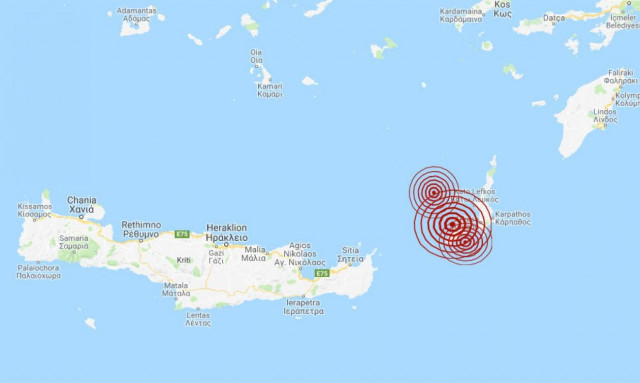 Σεισμός ΤΩΡΑ: Τρεις σεισμικές δονήσεις κοντά στην Κάσο (pics)