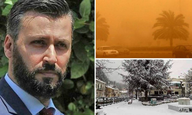 Καιρός - Καλλιάνος: Χιόνια και μηδέν βαθμοί στη Φλώρινα – Αφρικανική σκόνη και 30 βαθμοί στα Χανιά