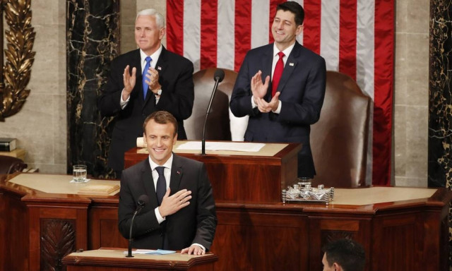 Αποθεώθηκε ο Μακρόν στο αμερικανικό Κογκρέσο - Δείτε φωτογραφίες και βίντεο