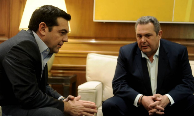 Εφ' όλης της ύλης συνάντηση Τσίπρα - Καμμένου στο Μέγαρο Μαξίμου