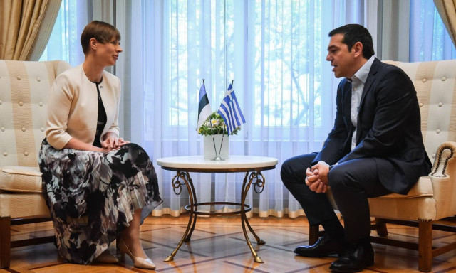 Το tweet του Τσίπρα για τη συνάντηση με την Πρόεδρο της Εσθονίας