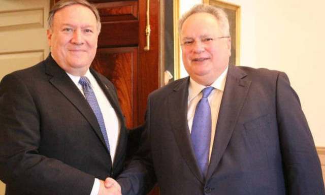 FM Kotzias met State Dept Secretary Pompeo in Washington