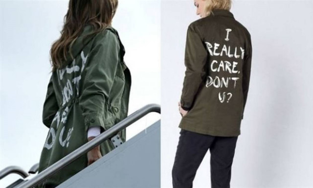 Ενδυματολογικό «πλήγμα» στη Μελάνια - Εταιρεία έριξε στην αγορά τζάκετ με σύνθημα «Εμένα με νοιάζει»